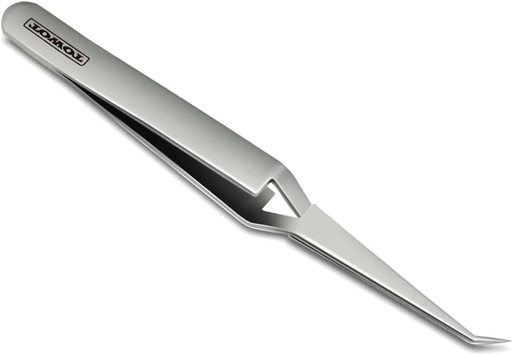 [BRSRMYA6OYCAMCTB] TOWOT Precision Tweezers Reverse Tweezers For Electronic Soldering Precision Reverse Ceramic Tweezers Non-Conductive Heat Resistant (Curved Tips Tweezer)