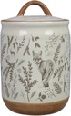 Young's Inc Woodland Cottage Ceramic Canister with Lid – Assorted Animal Designs(Fox, Owl, Hedgehog)– Rustic Farmhouse Kitchen Storage Jar for Cookies,Snacks, Coffee/Tea, 8.6 Inch Countertop Container