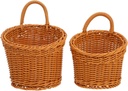 2pcs Woven Storage Baskets Baskets for Ginger Garlic Wall Hanging Storage for Kitchen