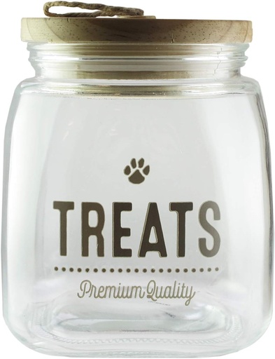 [BRSWGGLYBYAWCDL7] American Atelier Pets Covered Jar 5.5x8.8" Clear