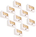 10pcs White Muffin and Cupcake Containers Inserts Cavity Cake Holder Boxes for Parties and Desserts for Home and Bakery Use