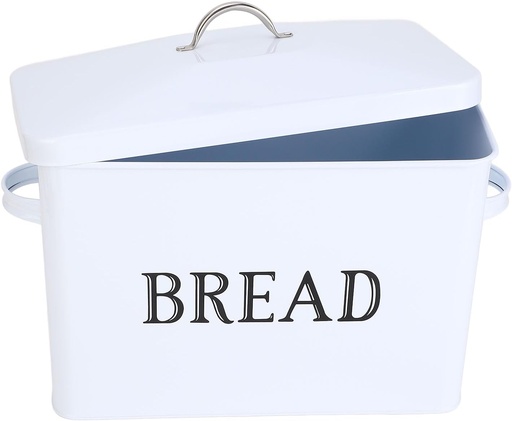 [BRSRACQFAUBAM2TU] Zerodis Metal Bread Box Bread Loaf Tins Square Retro Bread Storage Container with Handle Snacks Fruits Utensils Storage Case for Kitchen Countertop Metal Bread Box Multifunction Sealed