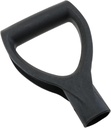 heyous Inside Diameter 32mm D Shovel Handle Black PP Plastic Snow Shovel Handle Replacement Garden Accessories Digging Rake Handle Tool