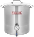 CONCORD Stainless Steel Home Brew Kettle Stock Pot (Weldless Fittings) (20 QT/ 5 Gal)