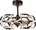 Ceiling Fans with Lamps,26" Invisible Ceiling Fan Chandelier Light Dining Room Bedroom Flush Mount Ceiling Fan with Lights for Low Ceilin 3-Speed Low Profile Ceiling Fan