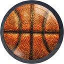 4 Pack Basketball Kitchen Cabinet Knobs Round Drawer Pulls Dresser Cupboard Door Handles