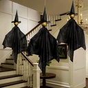 Halloween Witch Decor: 3PCS Hanging Halloween Witches with LED Light, Spooky Hanging Witch Decor for Front Yard Patio Lawn Garden Party Porch Decor Indoor Outdoor