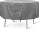 KHOMO GEAR Round Patio Table & Chair Set Cover - Durable and Water Resistant Outdoor Furniture Cover (Grey, Small - 60" Diameter)