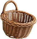Handwoven Hanging Decorative Storage Basket for Kitchen and Home Lightweight Wall Mounted Sundries Organizer with Rustic Rattan Design Space Saving Flower Holder for Balcony and