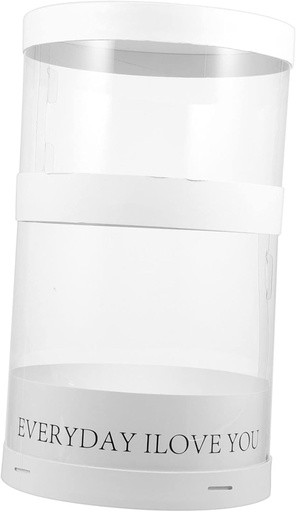 [BRSRAGAQDIOR6HL3] Easy-use Round Cake Box Lid Portable Baking Packing Case Birthday Cake Carrier Cupcake Holder for Outdoor Events