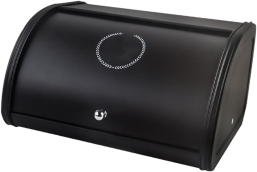 [BRSRE2Y5BECBOFYU] 1pc Practical Food Container for Kitchen Storage Retro Black Bakery Bread Box for Storing Bread Snacks Fruits and Daily Necessities Compact Design and Break Resistant