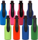 TahoeBay Beer Bottle Insulator Sleeves (Multicolor) Neoprene Coolers with Zipper for 12oz Longneck Bottles (Multicolor (8-Pack))