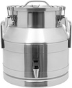 Stainless Steel Milk Can, 20L/5.28Gal Metal Drink Dispenser Airtight Canister with Faucet & Lid, Wine Beverage Storage Container Bucket for Kitchen Restaurant Party, W12.6*H13.4in