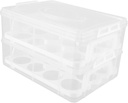 24holes Cake Transport Box Packaging Box for Desserts Handle Cupcake Carrier Portable Dessert Carrier Cover Multi-use