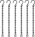6 Pack 9.5 Inch Hanging Chain for Bird Feeders, Planters, Lanterns, Wind Chimes, Billboards, Chalkboards and Ornaments (Black)