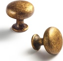 Goo-Ki Antique Brass Zinc Alloy Cabinet Knobs - Single Hole Cabinet Pull Handle Hardware for Drawer Kitchen Furniture, 6 Pack