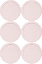 Pyrex 7201-PC 4-Cup Loring Pink Food Storage Replacement Lid (6-Pack) - Made in USA