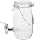 IMIKEYA 1pc Glass Juice Dispenser Faucet Sealed Beverage Container for Home Use for Wine Juice and Convenient Food Storage Jar Tap