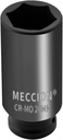 Meccion 1/2 Inch Drive Impact Socket 26mm Metric, 6 Point Cr-Mo Deep Impact Socket, 78mm Length