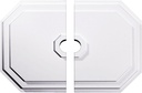 Ekena Millwork CM25FE2-03500 25 1/4"W x 17 1/4"H x 3 1/2"ID x 1 3/4"P Felix Ceiling Medallion, Fits Canopies up to 3-1/2", 2 Piece