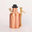 Home Brewing Premium Stainless Steel Bottle, Homebrew Beer Growler, Secure Swing, Top, Outdoor, 1 L, 2L, 304 SS Brewing Accessories(Rose Gold,2L)