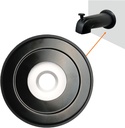 1/4" Thick SUS304 Tub Spout Cover Ring, Bathtub Faucet Surround Sealing Spacer Plate, Bath Shower Remodel Trim Faceplate Gasket (Matte Black)