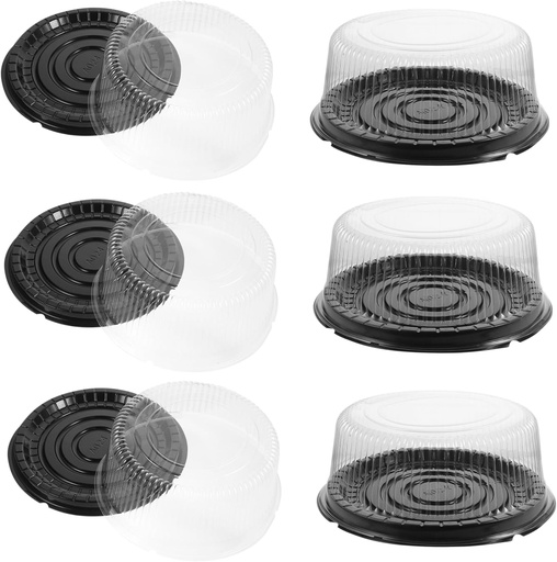 [BRSROAQYCAFQYGYZ] 10pcs Cake Box Plastic Cake Display Container Round Cake Carrier Dome Cake Carrier Display Plastic Round Containers with Lids Pastry Carrier Bakery Boxes Box Mini