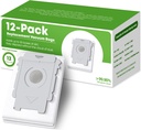 VBN 12 Pack Replacement Roomba Vacuum Bags, Compatible with iRobot Roomba 104 105 405 504 505 705 Combo 10 Max, i7+ i3+ i4+ i6+ i8+ j7+ s9+, i s j Series, All Clean Base Automatic Dirt Disposal Bags