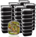 100PCS 8.5oz Meal Prep Containers Reusable,1 Compartment Take Out Food Containers with Lids, Plastic To Go Food Containers - Microwave, Dishwasher & Freezer Safe