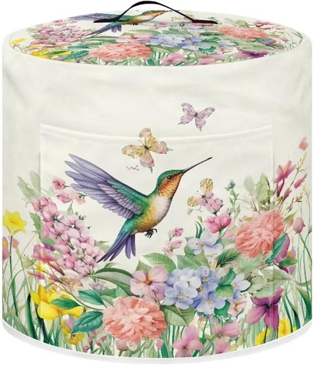 [BRSROBA7CEHGGFDX] TODIYADDU Hummingbird Floral Air Fryer Cover Dust Cover Butterfly Daisy Instant Pot Pressure Cooker Cover Compatible with Most Kitchen Appliances Exquisite Instant Pot Pressure Cooker Accessories