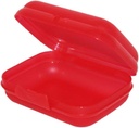 Tupperware Red Hinged Oyster Case Food Storage Container, 5 Inches x 2 Inches, Portable, Dishwasher Safe