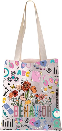 [BRSRA2YOAEBQMFDZ] JYTAPP Behavior Analyst Tote Bag Therapist Gift BCBA ABC Behavior Special Education Teacher Thank You Gift
