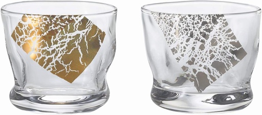 [BRSWGCADO4NAO3T4] Aderia S6313 Fluid KIRARI Sake Glass Pair Set 3.4fl oz Made in Japan