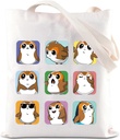 TGBJE Porg Tote Bag Family Vacation Gift Movie Inspired Merchandise Grocery Shopping Bag Cartoon Character Gifts