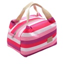 WOIWO Stripe Tableware Keeps Cold Lunch Insulation Bag Waterproof Portable Lunch Bag Insulation Bag Lunch Bag