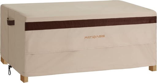 [BRSW2ZAEAAIRO3TP] Patio Coffee Table Cover, Waterproof Outdoor Lawn Furniture Rectangular Small Table Covers 48inch Long Outside Rectangle Coffee Table Covers Beige