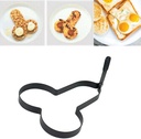 1Pc Black Funny Egg Fryer, Stainless Steel Egg Pancake Cooking Tool Non-Stick Kitchen DIY Fried Mould with Handle for Muffins Patties, for Valentine's Day Poachers, Specialty Cookware