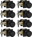 Goldenwarm Matte Black Door Knobs Interior, Bedroom Door Knob Bathroom, Interior Door Knobs Privacy Modern Door Knob 8 Pack