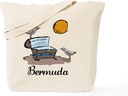 CafePress Bermuda Tote Bag Reusable Natural Beige Canvas Shopping Bag