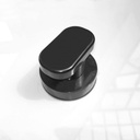 WANLIAN-Powerful Suction Cup Glass Mirror Door Handle, Refrigerator Drawer Bathroom Suction Cup wall handrail, Bathtub Shower Handle Kitchen Drawer Cabinet Handle (Black Trumpet)