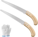 Hand Pruning Saw, Camping Handsaw Household, Rugged Three Blade Toothed Steel Portable Tools for Garden Outdoor Wood Tree Branches Trimming, 2 Pack
