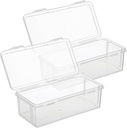 2Pcs Kitchen Condiment Storage Holder Medium Transparent Bread Box Sealed Toast Organizer for Refrigerator and Countertop Food Container for Neat Kitchen Storage