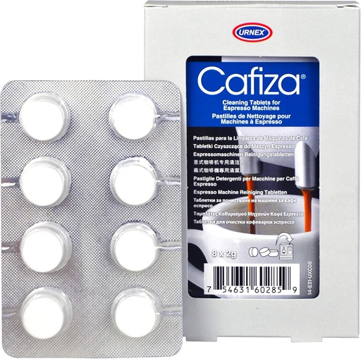 [BRSWIZQFPMPW23DO] Urnex Cafiza Espresso Machine Cleaning Tablets 8 Count (Pack of 1)