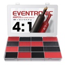 Eventronic 4:1 Heat Shrink Tubing Kit - 400 Pcs Adhesive Lined, Wire Shrink Wrap Tubing, Marine Grade Industrial Heat-Shrink Tubing, Black and Red