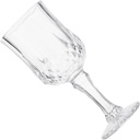 Thick Diamond Stemmed Goblet Glasses Set of 4 Sturdy Crystal Wine Glasses for Red Wine Parties and Weddings Elegant Beverage Drinkware