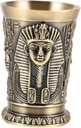 Luxshiny Vintage Copper Metal Wine Cup Retro Egyptian Shot Glass for Whiskey Cocktails Home Bar Decor Household Liquor Cup