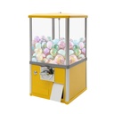 25-Cent Vending Machines, Coin Operated Commercial Large Capacity Gumball Machine Commercial Mini Dispenser Prize Machine for Game Stores Retail Stores & Amusement Parks (Yellow)