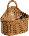 Hanging Woven Wall Basket for Storage Handcrafted Decorative Basket for Onions Garlic Potatoes and Fruits for Home Kitchen Living Room and Medium Brown