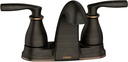 Moen Hilliard 2 Handle Centerset Lavatory Faucet - with Low Arc Spout, Mediterranean Bronze