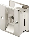 Prime-Line N 7239 Pocket Door Privacy Lock with Pull - Replace Old or Damaged Pocket Door Locks Quickly and Easily – Satin Nickel (Single Pack)